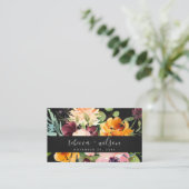 ZWARTE GEEL ORANJE FLORA BUNCH WEDDING WEBSITE VISITEKAARTJE (Staand voorkant)