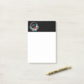 Zwarte geëmailleerde krans Kerst Post-it-notities  Post-it® Notes (Op bureau)