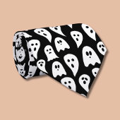 Zwarte Geest Halloween Stropdas