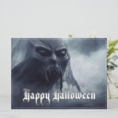 Zwarte geest in een hels landschap - Halloween (Staand voorkant)