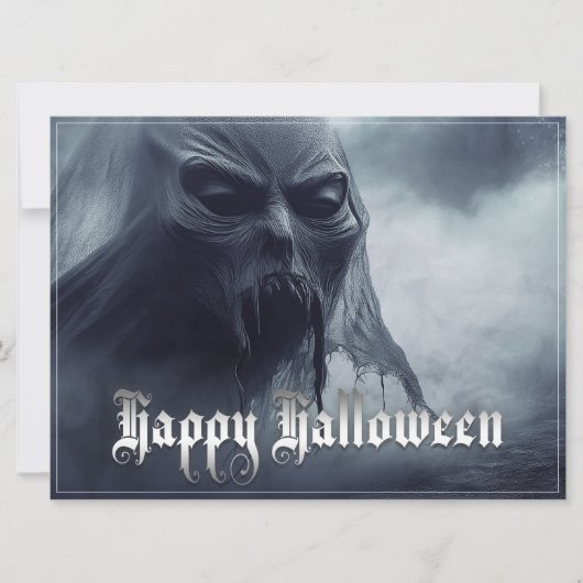 Zwarte geest in een hels landschap - Halloween (Voorkant)