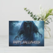 Zwarte geest in een hels landschap - Halloween (Staand voorkant)