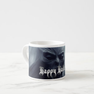 Zwarte geest in een hels landschap - Halloween Espresso Kop