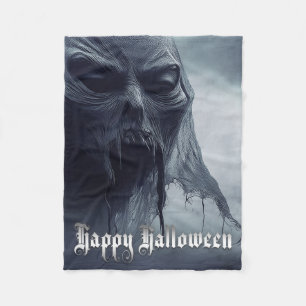 Zwarte geest in een hels landschap - Halloween Fleece Deken
