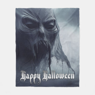 Zwarte geest in een hels landschap - Halloween Fleece Deken