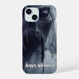 Zwarte geest in een hels landschap - Halloween iPhone 15 Case