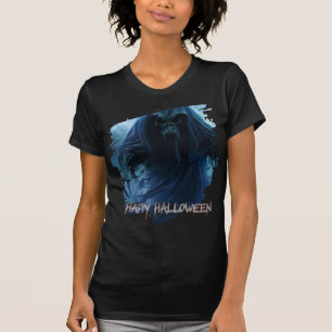 Zwarte geest in een hels landschap - Halloween T-shirt