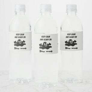Zwarte geest waterfles etiket
