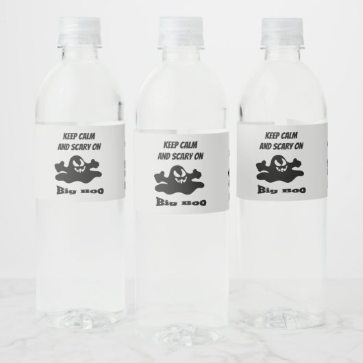 Zwarte geest waterfles etiket (Flessen)
