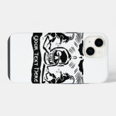 Zwarte Geit Corrupte Drie-eenheid Crest iPhone Hoesje (Achterkant horizontaal)