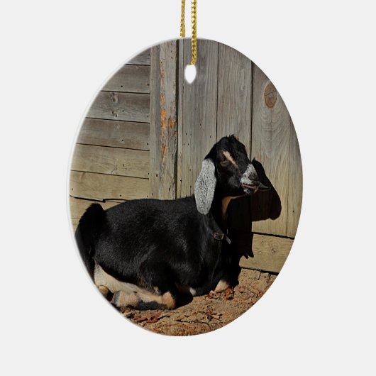 Zwarte geit keramisch ornament (Rechts)