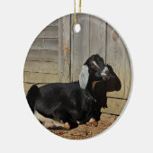 Zwarte geit keramisch ornament (Links)