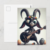 Zwarte Geit Spelen Gitaar Gelukkig Pasen Briefkaart (Voorkant / Achterkant)