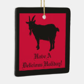 Zwarte Geit Zwart Phillip Heerlijke Kerstmis Keramisch Ornament (Rechts)