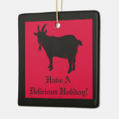 Zwarte Geit Zwart Phillip Heerlijke Kerstmis Keramisch Ornament (Links)
