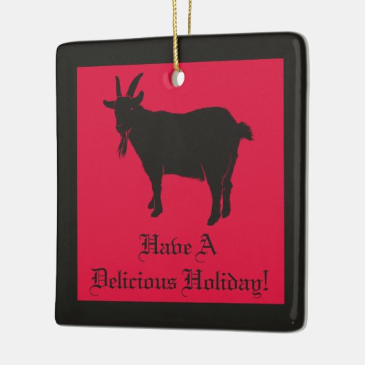 Zwarte Geit Zwart Phillip Heerlijke Kerstmis Keramisch Ornament (Links)
