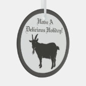 Zwarte geiten glas ornament (Voorkant Rechts)