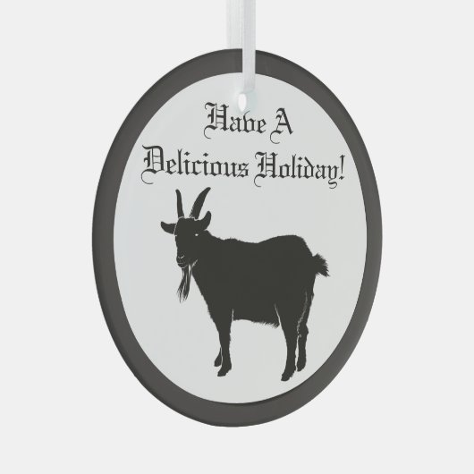 Zwarte geiten glas ornament (Voorkant Rechts)