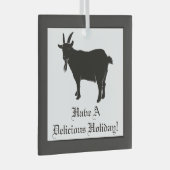 Zwarte geiten glas ornament (Voorkant Rechts)