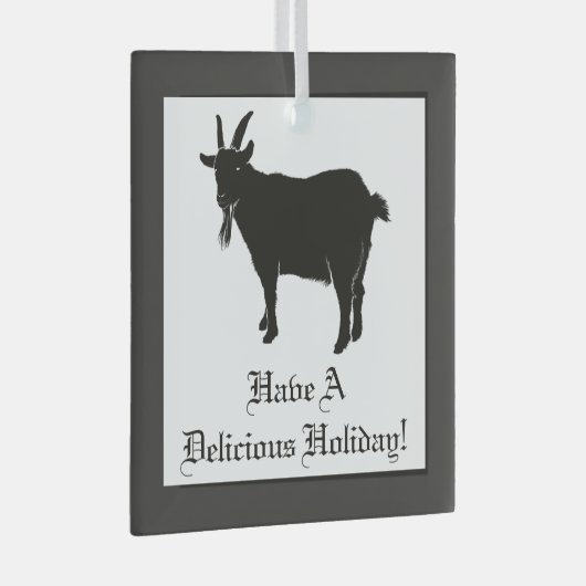 Zwarte geiten glas ornament (Voorkant Rechts)