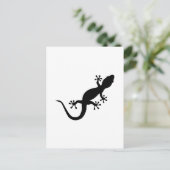 Zwarte gekko briefkaart (Staand voorkant)