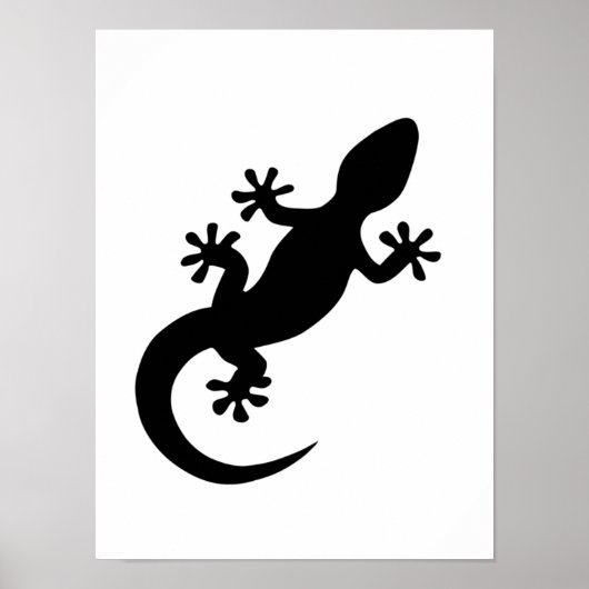 Zwarte gekko poster (Voorkant)