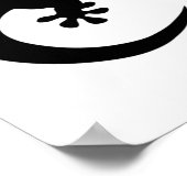 Zwarte gekko poster (Hoek)