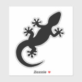 Zwarte gekko sticker (Vel)