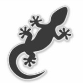 Zwarte gekko sticker (Voorkant)
