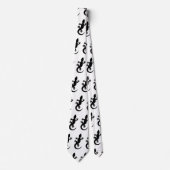 Zwarte gekko stropdas (Voorkant)