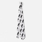 Zwarte gekko stropdas (Achterkant)