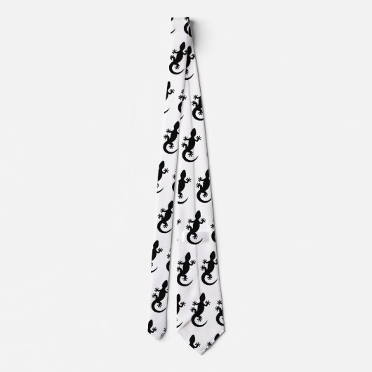 Zwarte gekko stropdas (Achterkant)