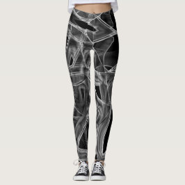 Zwarte gekromde linten, gemarkeerd door ingegravee leggings