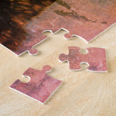 zwarte gelaatstrekkende akita pantserhondkunst legpuzzel (Zijkant)