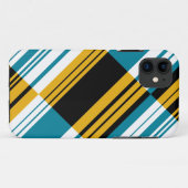 Zwarte, gele, blauwe, witte diagonale strepen Case-Mate iPhone case (Achterkant (horizontaal))