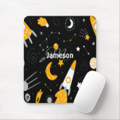 Zwarte Gele buitenruimteschakelaar Muismat (Met muis)