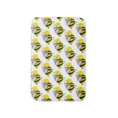 Zwarte Gele Cartoon Bumblebee Honeybee Badmat (Voorkant Verticaal)