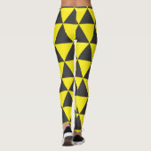zwarte gele driehoek leggings (Achterkant)