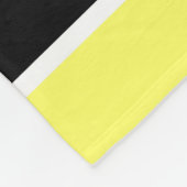Zwarte, gele en witte strepen fleece deken (Hoek)