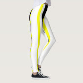 Zwarte gele en witte strepen leggings (Rechts)