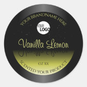 Zwarte gele etiketten voor productverpakking Glitt (Voorkant)