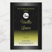 Zwarte gele etiketten voor productverpakking Glitt (Enkel label)