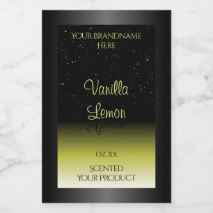 Zwarte gele etiketten voor verpakkingsdoeleinden Z