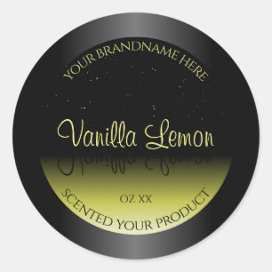 Zwarte gele etiketten voor verpakkingsdoeleinden Z