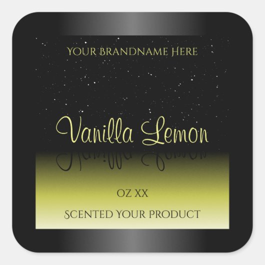 Zwarte gele etiketten voor verpakkingsdoeleinden Z (Voorkant)