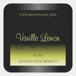 Zwarte gele etiketten voor verpakkingsdoeleinden Z