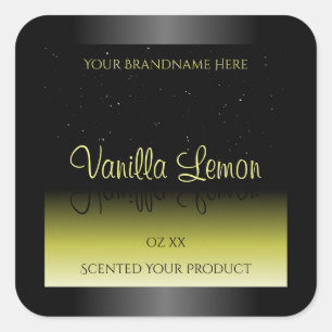 Zwarte gele etiketten voor verpakkingsdoeleinden Z