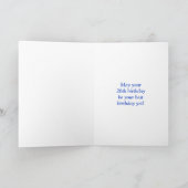 Zwarte & Gele Gestreepte "26"; 26ste Verjaardag + Kaart (Binnen)