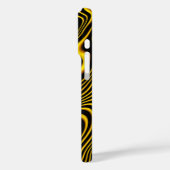 Zwarte Gele Gouden Wervelingen Textuur Case-Mate iPhone Case (Achterkant / Links)