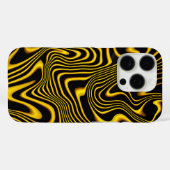 Zwarte Gele Gouden Wervelingen Textuur Case-Mate iPhone Case (Achterkant (horizontaal))